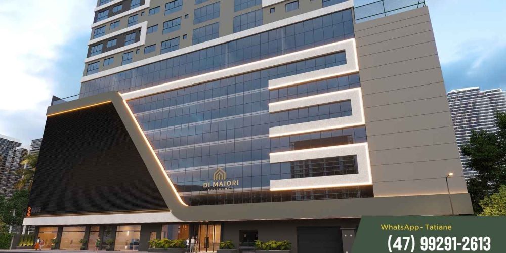 Sacada generosa da unidade 2 suítes do Residencial Di Maiori, Itapema/SC